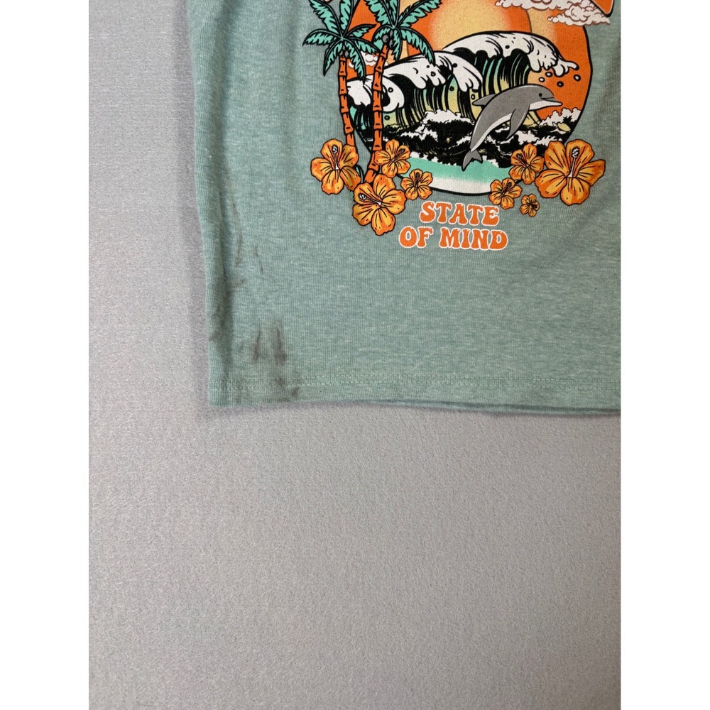 Obsessive Love Sunshine State of Mind Vintage Graphic Tank Top Retro Dolphin - Picture 4 of 9